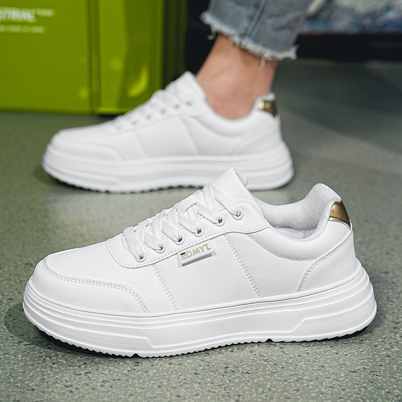 Huaqiang Warrior Men's Shoes White Shoes Men's Spring and Summer Versatile Thick Sole Height Increasing Shoes Casual Couple's Board Shoes Men