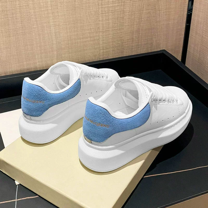 Kley McQueen Authentic Leather Clunky Sneakers Sports Leisure Shoes 2023 New Arrival Platform White Shoes Women's Elevator Shoes Sneakers