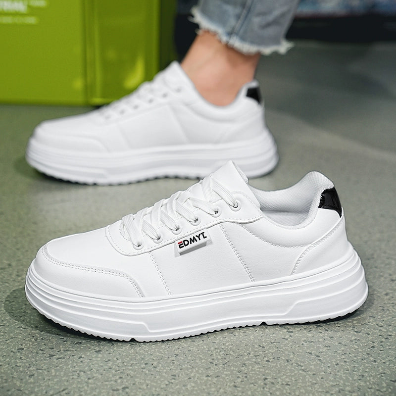 Huaqiang Warrior Men's Shoes White Shoes Men's Spring and Summer Versatile Thick Sole Height Increasing Shoes Casual Couple's Board Shoes Men