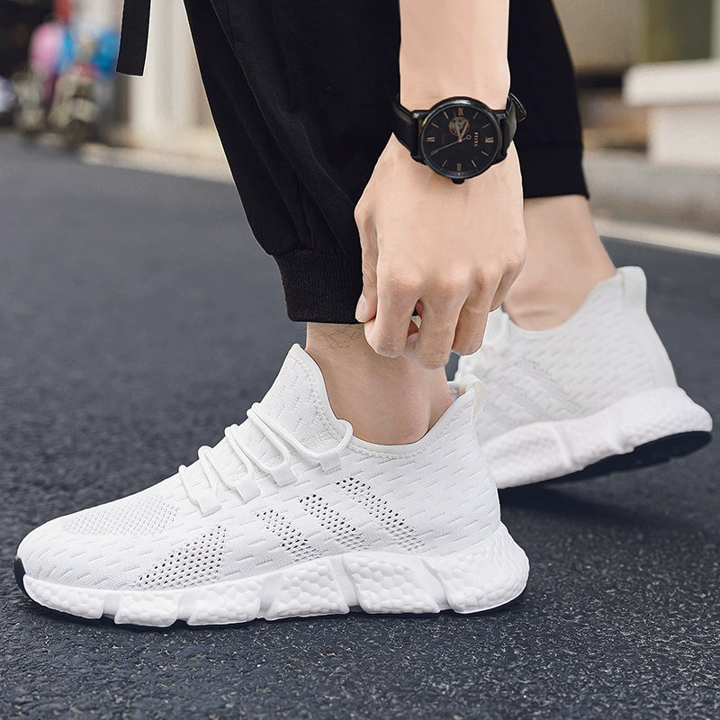 2023 New Arrival Invisibly Heightened Shoes Men's 8cm6cm Summer Breathable Mesh Casual Shoes Hidden Heel White Shoes Men