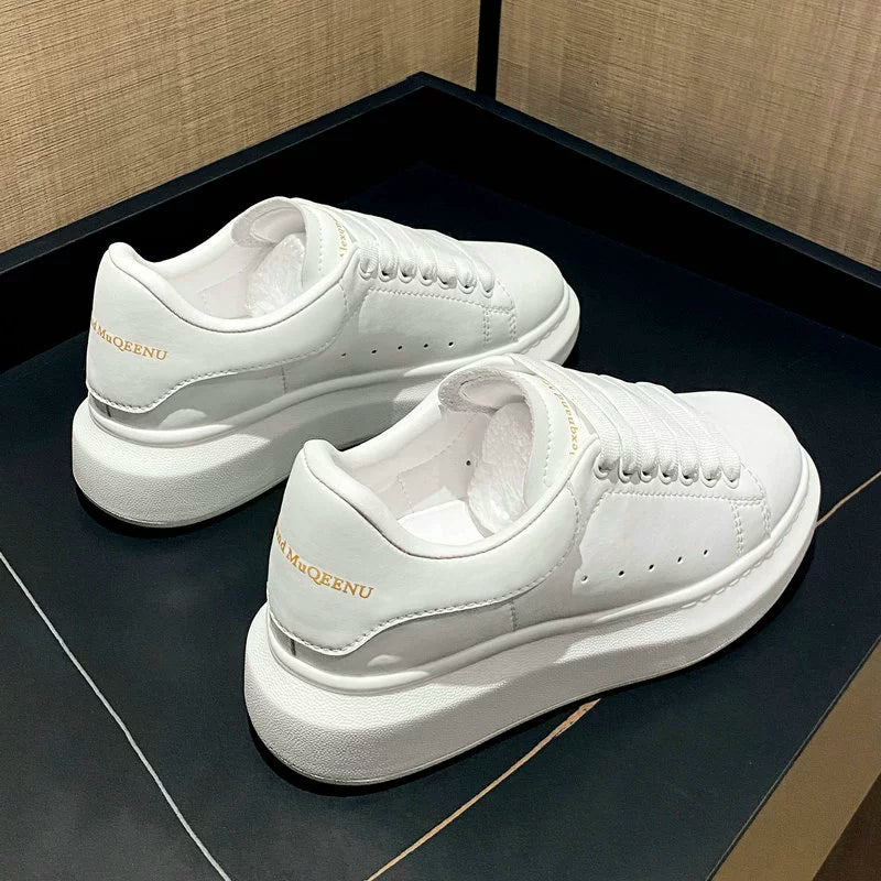 Kley McQueen Authentic Leather Clunky Sneakers Sports Leisure Shoes 2023 New Arrival Platform White Shoes Women's Elevator Shoes Sneakers