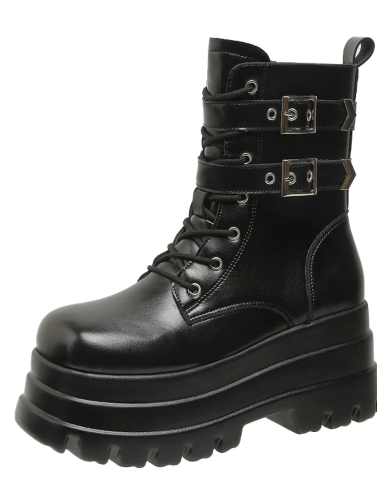 Elevator Shoes Comic Show Autumn and Winter Gothic Mid-Calf Martin Boots