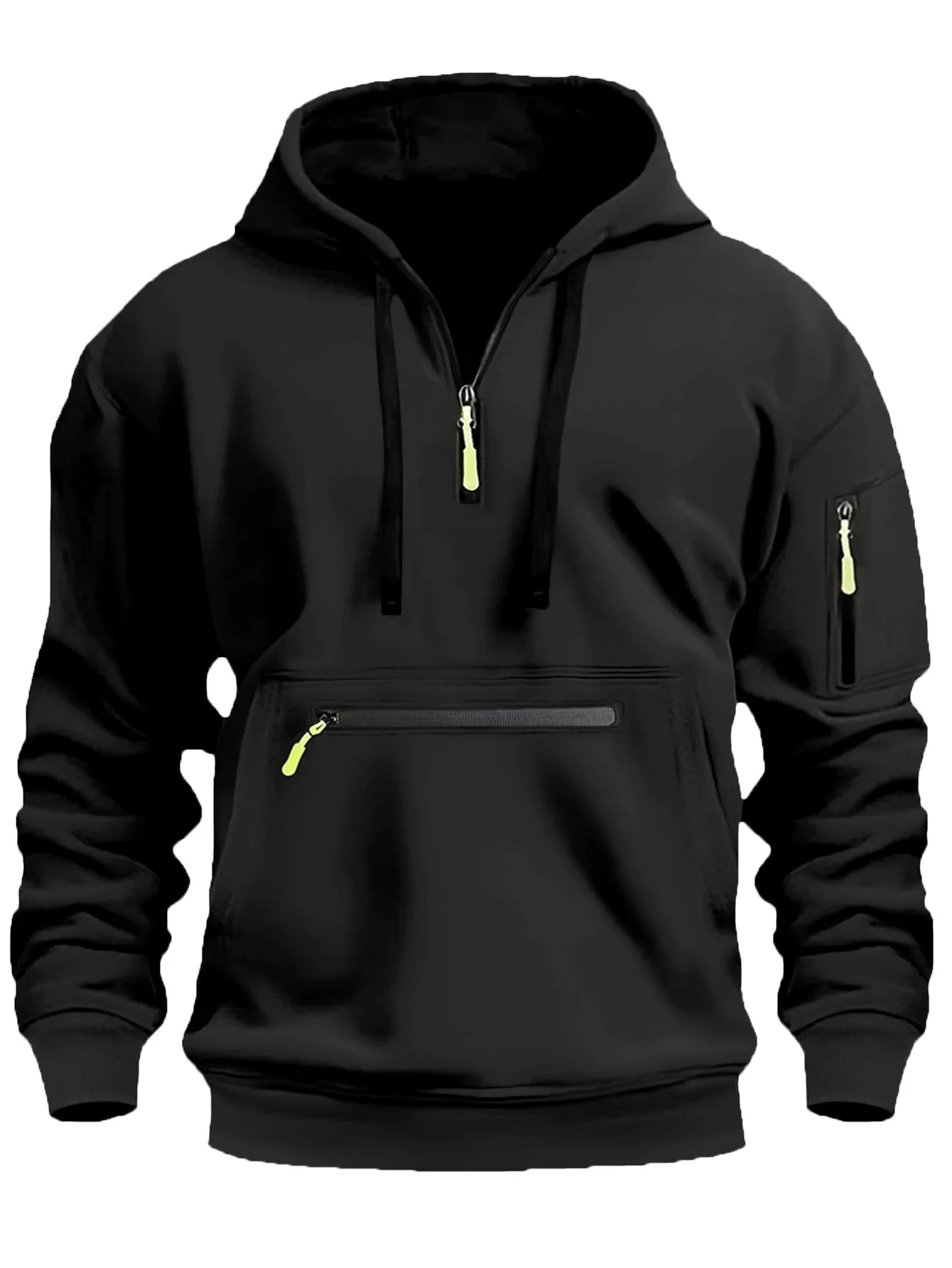 2024 New Multi Pocket Zipper Fleece Hooded Casual Shirt for Men and Women Plus Size Loose Pullover Fashion Sweatshirt top