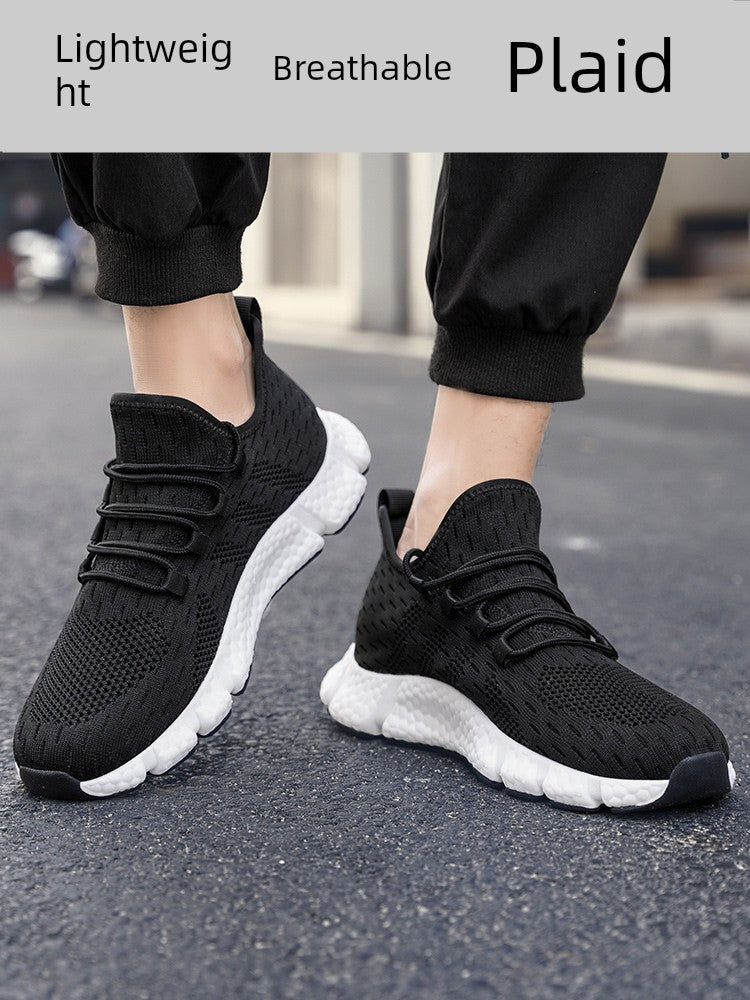 2023 New Arrival Invisibly Heightened Shoes Men's 8cm6cm Summer Breathable Mesh Casual Shoes Hidden Heel White Shoes Men