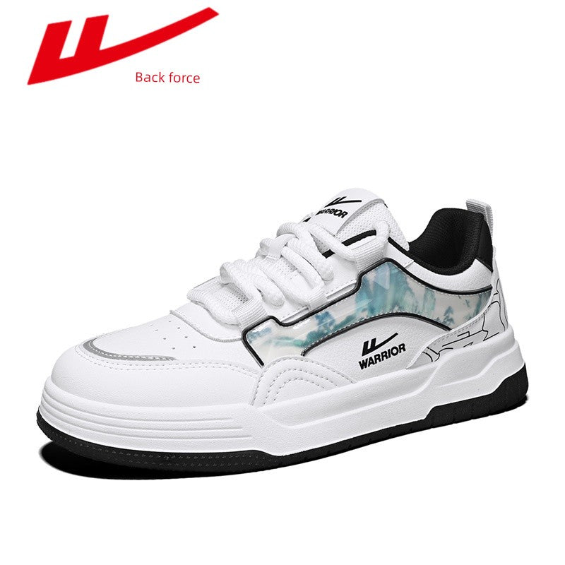 Warrior Men's Shoes 2024 New Arrival Spring Casual Sports Skate Shoes Men's Thick Sole Heightened Shoes Men's Easiest for Match White Shoes